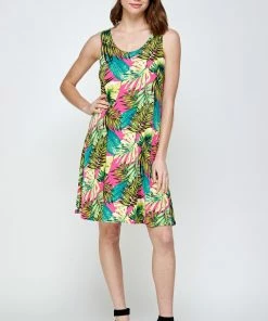 Jostar Women's Stretchy Missy Tank Dress Print Plus, 703BN-TXP-W311