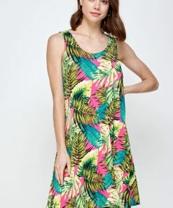 Jostar Women's Stretchy Missy Tank Dress Print Plus, 703BN-TXP-W311