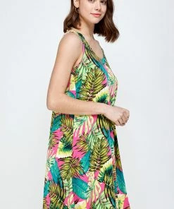 Jostar Women's Stretchy Missy Tank Dress Print Plus, 703BN-TXP-W311