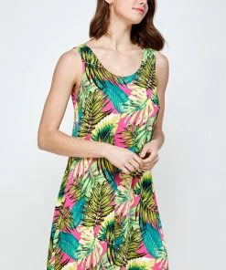 Jostar Women's Stretchy Missy Tank Dress Print Plus, 703BN-TXP-W311
