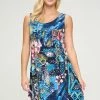 Jostar Stretchy Missy Tank Dress Print Plus, 703BN-TXP-W316 Dresses
