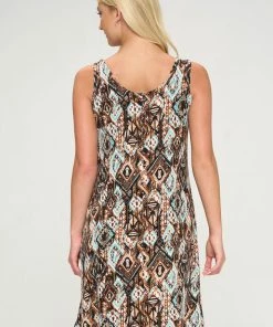 Jostar Online Jostar Women's Stretchy Missy Tank Dress Print Plus-703BN-TRP1-W318