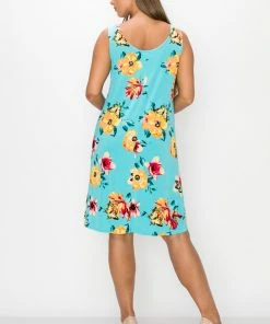 Jostar Women's Stretchy Missy Tank Dress Print Plus - 703BN-TRP1-W322 Dresses