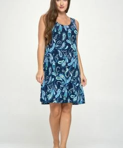 Dresses Jostar Women's Stretchy Missy Tank Dress Print-703BN-TRP1-W323