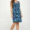Jostar Plus Size Women's Stretchy Missy Tank Dress Print Plus- 703BN-TXP-W323