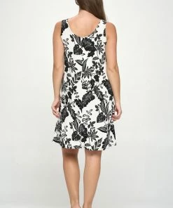 Jostar Dresses Stretchy Missy Tank Dress Print- 703BN-TRP1-W324