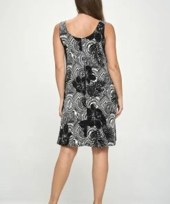 Dresses Jostar Women's Stretchy Missy Tank Dress Print Plus - 703BN-TRP1-W325