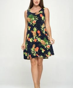 Jostar Women's Stretchy Missy Tank Dress Print Plus- 703BN-TXP-W327