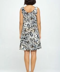 Jostar Stretchy Missy Tank Dress Print- 703BN-TRP1-W329