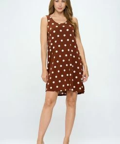 Jostar Online Dresses Stretchy Missy Tank Dress Print- 703BN-TRP1-W360