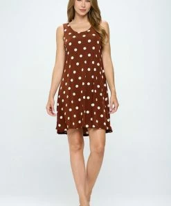 Jostar Plus Size Women's Stretchy Missy Tank Dress Print Plus- 703BN-TXP-W360