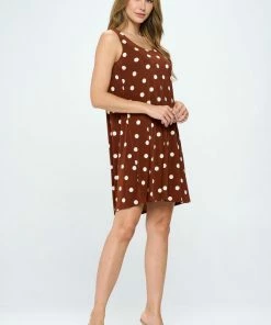 Jostar Online Dresses Stretchy Missy Tank Dress Print- 703BN-TRP1-W360
