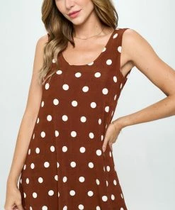 Jostar Plus Size Women's Stretchy Missy Tank Dress Print Plus- 703BN-TXP-W360