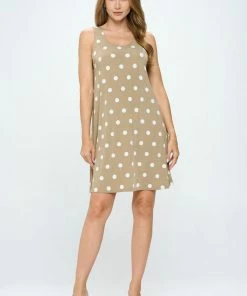 Jostar Online Dresses Stretchy Missy Tank Dress Print- 703BN-TRP1-W360