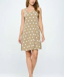 Jostar Online Dresses Stretchy Missy Tank Dress Print- 703BN-TRP1-W360