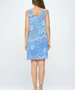 Jostar Women's Stretchy Missy Tank Dress Print Plus - 703BN-TXP-W362 Plus Size