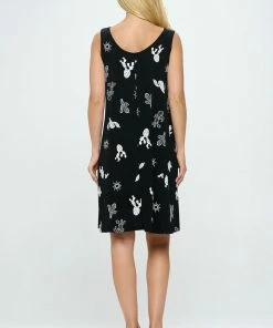 Jostar Stretchy Missy Tank Dress Print- 703BN-TRP1-W369