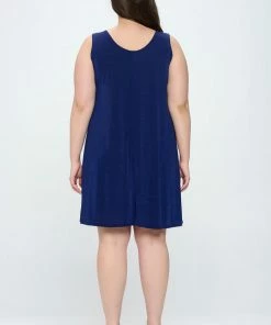 Jostar Women's Stretchy Tank Missy Dress Sleeveless Plus, 703BN-TX Plus Size