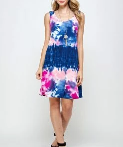 Plus Size Jostar Women's Stretchy Missy Tank Dress Print Plus, 703BN-TXP-W294