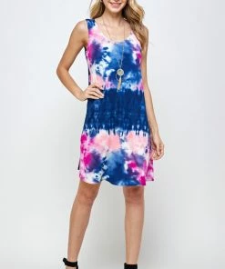 Dresses Jostar Women's Stretchy Missy Tank Dress Print-703BN-TRP1-W294