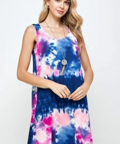 Plus Size Jostar Women's Stretchy Missy Tank Dress Print Plus, 703BN-TXP-W294