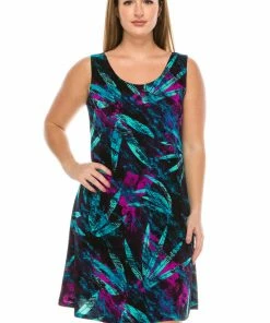 Jostar Women's Stretchy Missy Tank Dress Print Plus, 703BN-TXP-W101