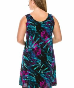 Jostar Women's Stretchy Missy Tank Dress Print Plus, 703BN-TXP-W101