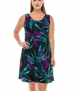 Jostar Women's Stretchy Missy Tank Dress Print-703BN-TRP1-W101