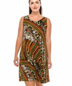 Jostar Women's Stretchy Missy Tank Dress Print-703BN-TRP1-W160