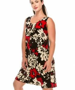 Jostar Women's Stretchy Missy Tank Dress Print-703BN-TRP1-W161 Short Length