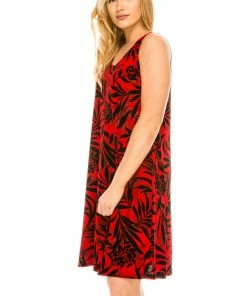 Jostar Women's Stretchy Missy Tank Dress Print Plus, 703BN-TXP-W173 Plus Size