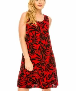 Dresses Jostar Women's Stretchy Missy Tank Dress Print-703BN-TRP1-W173