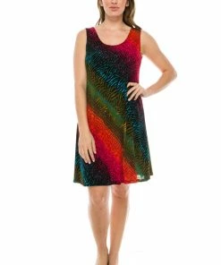 Jostar Women's Stretchy Missy Tank Dress Print-703BN-TRP1-W182