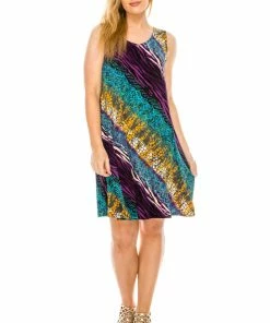 Jostar Women's Stretchy Missy Tank Dress Print-703BN-TRP1-W182