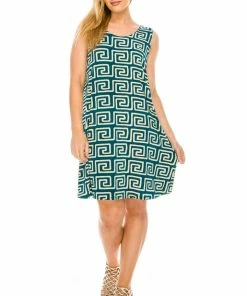 Jostar Women's Stretchy Missy Tank Dress Print Plus - 703BN-TXP1-W187