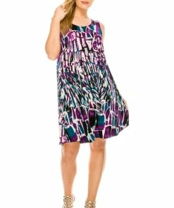 Jostar Women's Stretchy Missy Tank Dress Print-703BN-TRP1-W195 Short Length
