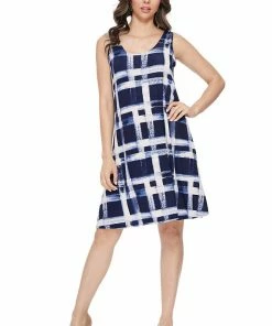 Jostar Women's Stretchy Missy Tank Dress Print-703BN-TRP1-W216 Short Length