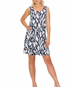 Short Length Jostar Women's Stretchy Missy Tank Dress Print-703BN-TRP1-W225