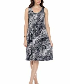 Jostar Women's Stretchy Missy Tank Dress Print-703BN-TRP1-W248 Short Length