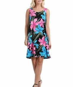 Jostar Women's Stretchy Missy Tank Dress Print-703BN-TRP1-W683