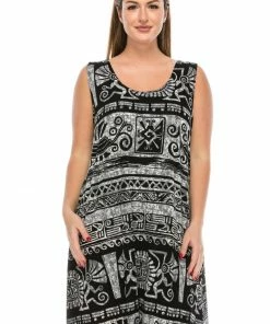 Jostar Women's Stretchy Missy Tank Dress Print-703BN-TRP1-W901 Dresses