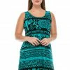 Jostar Women's Stretchy Missy Tank Dress Print Plus, 703BN-TXP-W901 Plus Size