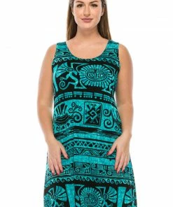 Jostar Women's Stretchy Missy Tank Dress Print Plus, 703BN-TXP-W901 Plus Size