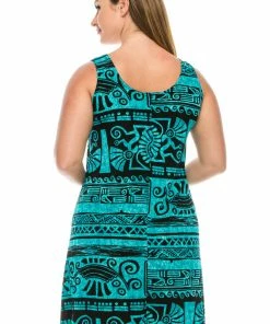 Jostar Women's Stretchy Missy Tank Dress Print Plus, 703BN-TXP-W901 Plus Size