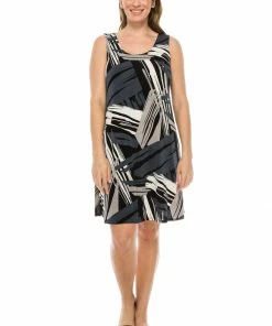 Plus Size Jostar Women's Stretchy Missy Tank Dress Print Plus, 703BN-TXP-W037