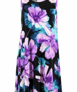 Plus Size Jostar Women's Stretchy Missy Tank Dress Print Plus, 703BN-TXP-W050