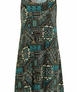 Plus Size Jostar Women's Stretchy Missy Tank Dress Print Plus, 703BN-TXP-W070