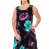 Short Length Jostar Women's Stretchy Missy Tank Dress Print Plus, 703BN-TXP-W099