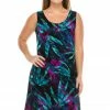 Jostar Women's Stretchy Missy Tank Dress Print Plus, 703BN-TXP-W101