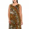 Jostar Women's Stretchy Missy Tank Dress Print Plus, 703BN-TXP-W160